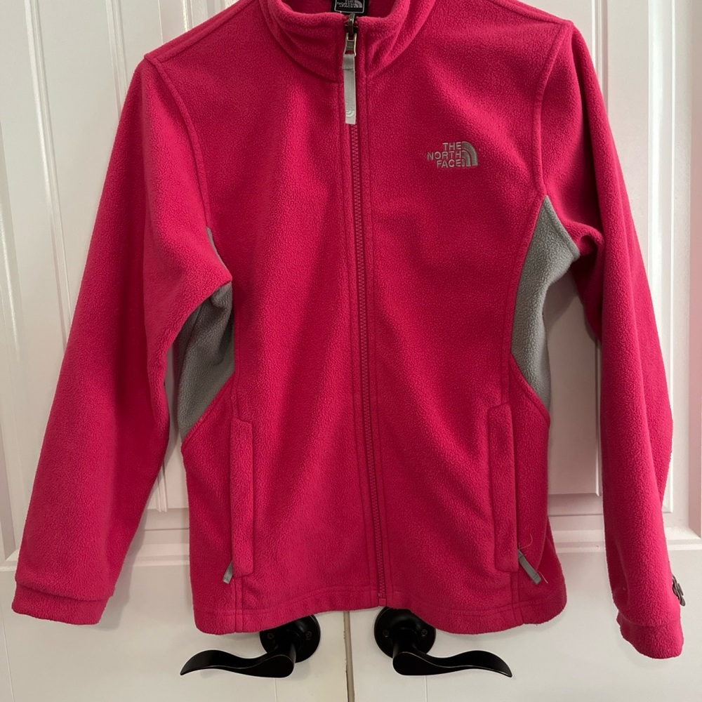 Girls The North Face Pink Fleece Jacket Large